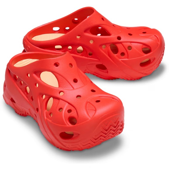 CROCS CAGED CLOG Red platform Clogs in size 7 - Picture 7 of 16